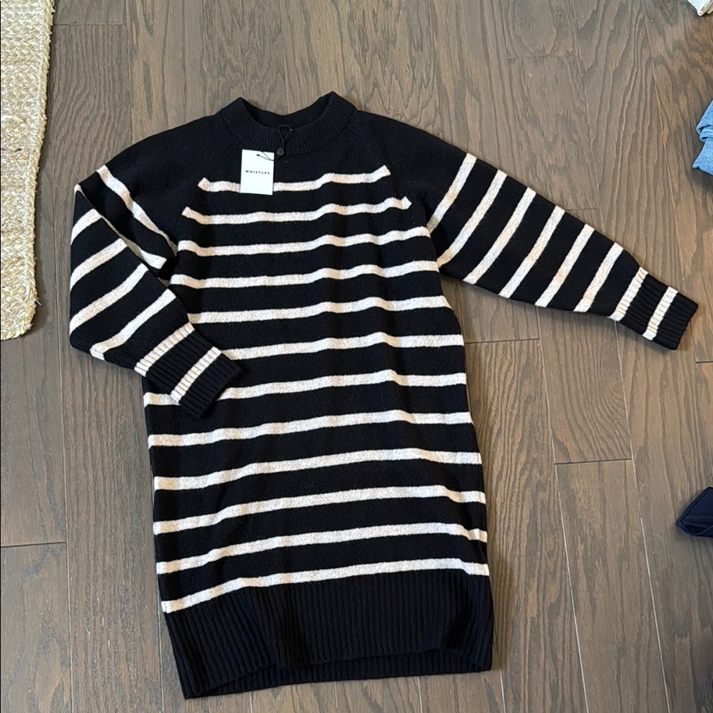 Whistles Striped Sweater Dress NWT